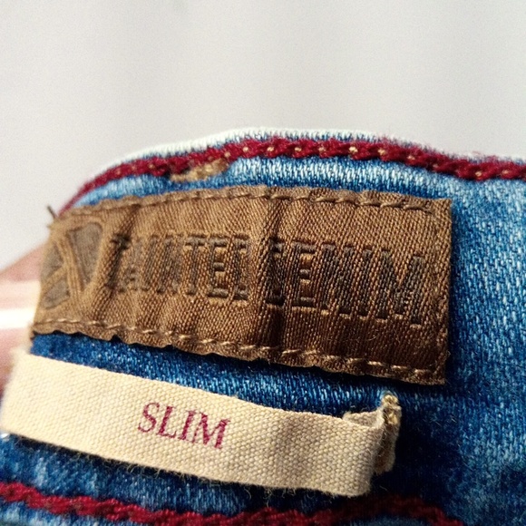 New Tainted Denim Jeans Mid Rise Slim Fit Hip Leg Men's Size 40 - Picture 6 of 16